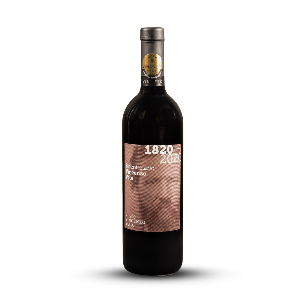 Bicentenaire de Vincenzo Vela 1820-2020 Vin rouge Merlot Tessin DOC 0,75L