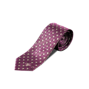 Violet slk tie of museo vincenzo vela with V